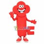 Laughing Red Clockwork Doll Mascot Costume
