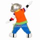 Sport Boy With Protective Helmet Mascot Costume Sport Boy With Protective Helmet Mascot Costume