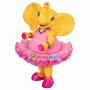Bright Little Elephant In Lace Tutu Mascot Costume