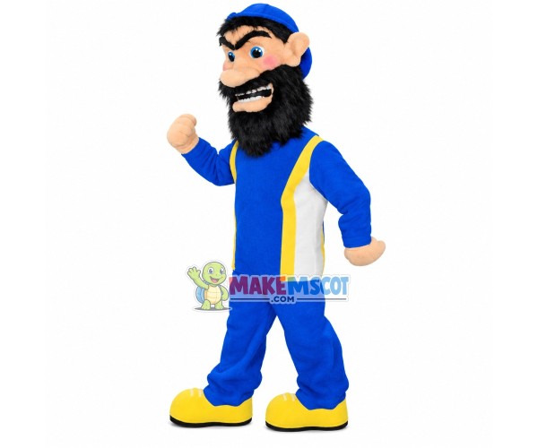 Bearded Man With Strong Physique Mascot Costume Bearded Man With Strong Physique Mascot Costume