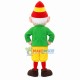 White-haired Elf In Green Suit Mascot Costume White-haired Elf In Green Suit Mascot Costume