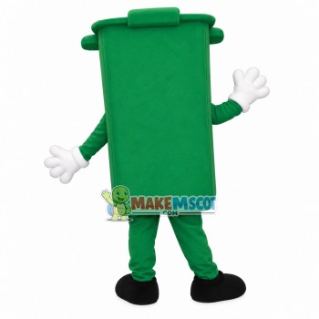Green Compost Bucket Mascot Costume Green Compost Bucket Mascot Costume
