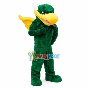 Green Goshawk With Short Wings Mascot Costume Green Goshawk With Short Wings Mascot Costume