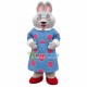 Grandma Rabbit With Reading Glasses Mascot Costume Grandma Rabbit With Reading Glasses Mascot Costume