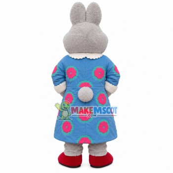 Grandma Rabbit With Reading Glasses Mascot Costume Grandma Rabbit With Reading Glasses Mascot Costume