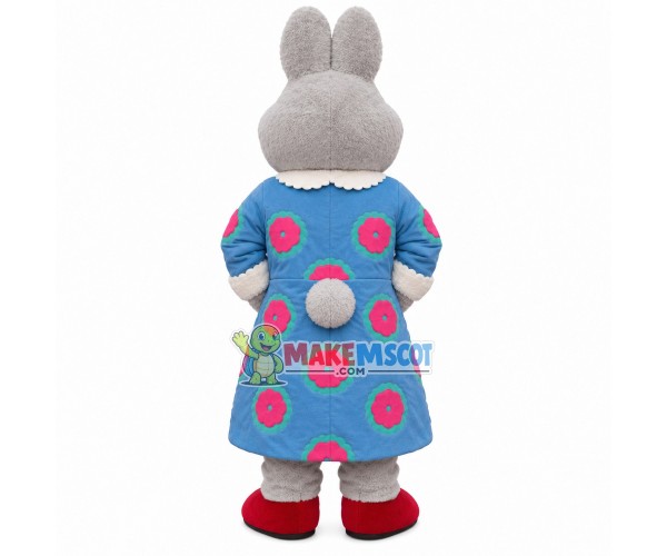 Grandma Rabbit With Reading Glasses Mascot Costume Grandma Rabbit With Reading Glasses Mascot Costume