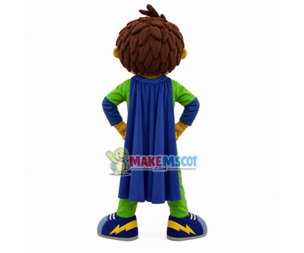 The Boy In Superhero Suit Mascot Costume