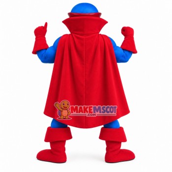 Superhero With Full Muscles Mascot Costume
