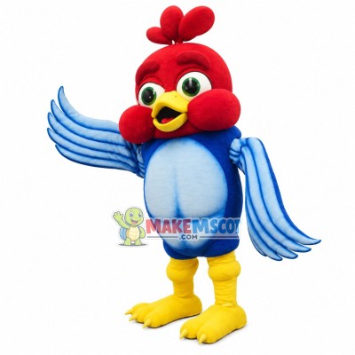 Muscular Fat Headed Bird Mascot Costume