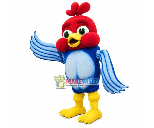 Muscular Fat Headed Bird Mascot Costume Muscular Fat Headed Bird Mascot Costume