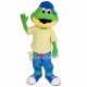 Casual Frog With Baseball Cap Mascot Costume Casual Frog With Baseball Cap Mascot Costume