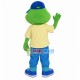 Casual Frog With Baseball Cap Mascot Costume Casual Frog With Baseball Cap Mascot Costume