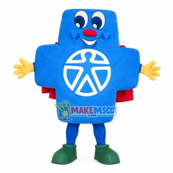 Blue Balance Board Mascot Costume Blue Balance Board Mascot Costume