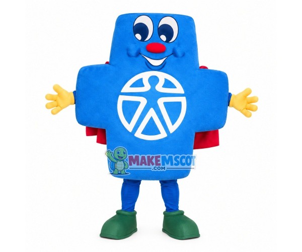 Blue Balance Board Mascot Costume