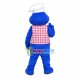 Blue Plush Doll Pastry Chef Mascot Costume Blue Plush Doll Pastry Chef Mascot Costume