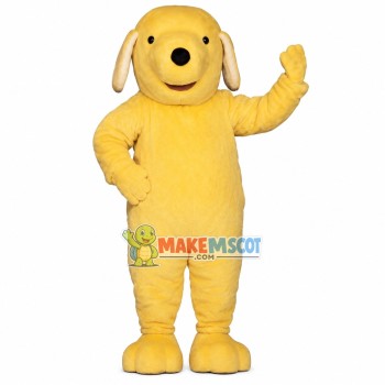 Likable Beige Dog Mascot Costume Likable Beige Dog Mascot Costume