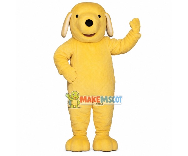 Likable Beige Dog Mascot Costume Likable Beige Dog Mascot Costume