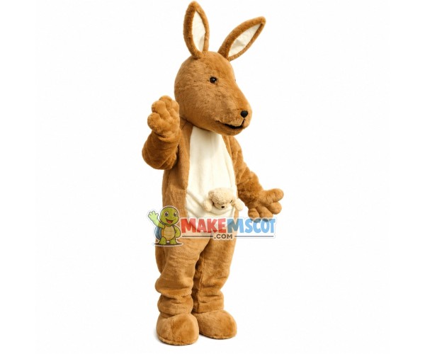 Kangaroo Mother Carrying Baby Mascot Costume Kangaroo Mother Carrying Baby Mascot Costume