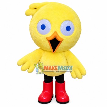 Terrified Yellow Little Bird Mascot Costume