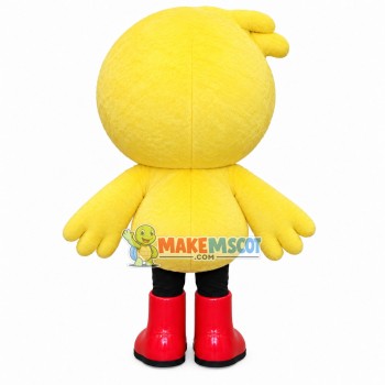 Terrified Yellow Little Bird Mascot Costume Terrified Yellow Little Bird Mascot Costume