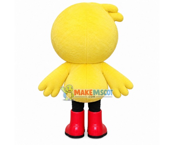 Terrified Yellow Little Bird Mascot Costume Terrified Yellow Little Bird Mascot Costume