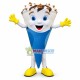 Chocolate Chip Cookie Cone Mascot Costume Chocolate Chip Cookie Cone Mascot Costume