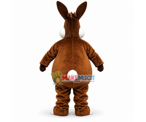 Brown Bunny With Big Belly Mascot Costume Brown Bunny With Big Belly Mascot Costume