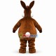Brown Bunny With Big Belly Mascot Costume Brown Bunny With Big Belly Mascot Costume