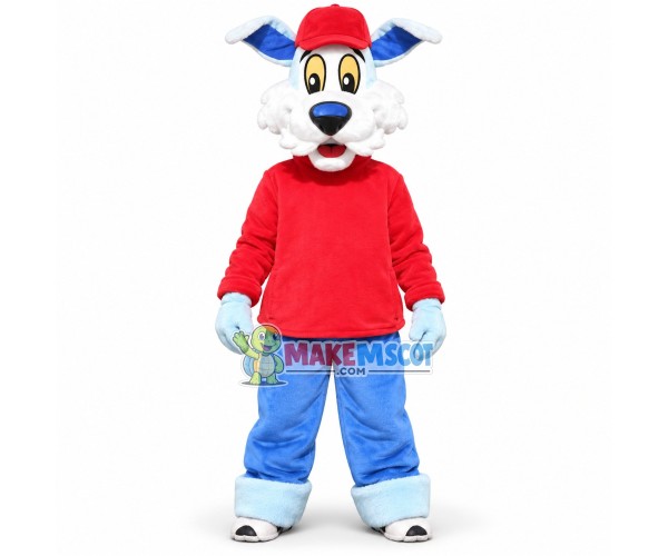 Sport Dog With Turtleneck Sweater Mascot Costume Sport Dog With Turtleneck Sweater Mascot Costume