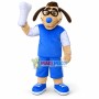 Spectacled Dog Holding the Bone Mascot Costume