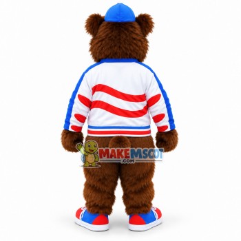 Shaggy Brown Bear With Wounds Mascot Costume Shaggy Brown Bear With Wounds Mascot Costume