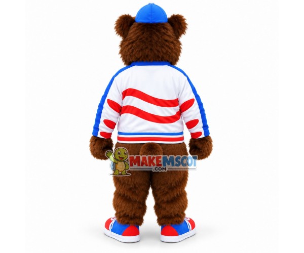 Shaggy Brown Bear With Wounds Mascot Costume Shaggy Brown Bear With Wounds Mascot Costume