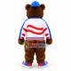 Shaggy Brown Bear With Wounds Mascot Costume Shaggy Brown Bear With Wounds Mascot Costume
