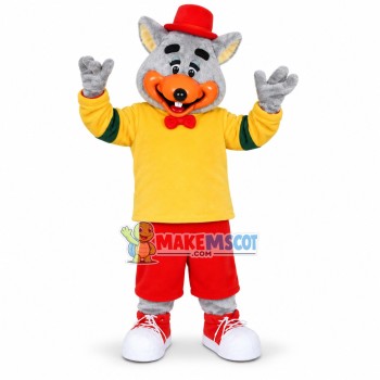 Merry Gray Mouse Mascot Costume Outfit