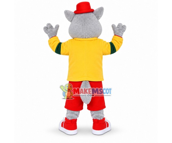 Merry Gray Mouse Mascot Costume Outfit Merry Gray Mouse Mascot Costume Outfit