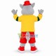 Merry Gray Mouse Mascot Costume Outfit Merry Gray Mouse Mascot Costume Outfit