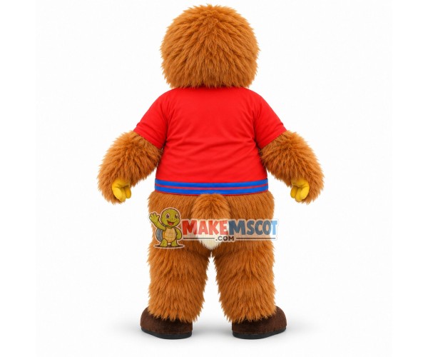 Long Wool Bear In Tights Mascot Costume Long Wool Bear In Tights Mascot Costume
