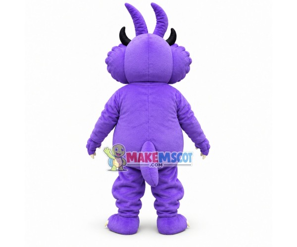 Long Horned Purple Fang Monster Mascot Costume Long Horned Purple Fang Monster Mascot Costume
