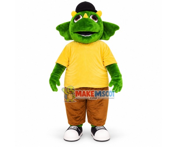 Naive Green Little Triceratops Mascot Costume