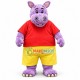 Strong Power Purple Hippo Mascot Costume Strong Power Purple Hippo Mascot Costume
