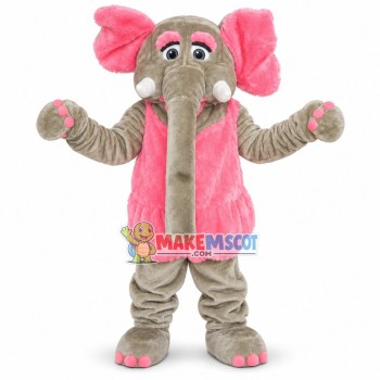 Beautiful Elephant Wearing Vest Dress Mascot Costume