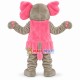 Beautiful Elephant Wearing Vest Dress Mascot Costume Beautiful Elephant Wearing Vest Dress Mascot Costume