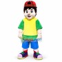 Playing Big Head Boy Mascot Costume