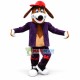 Cheering Dog In The Suit Mascot Costume Cheering Dog In The Suit Mascot Costume