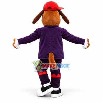 Cheering Dog In The Suit Mascot Costume