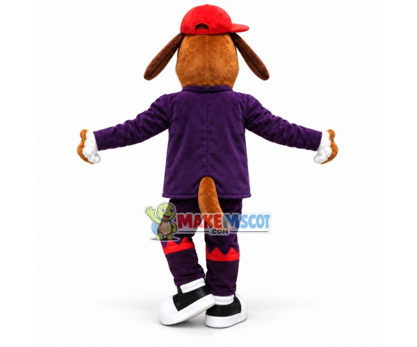 Cheering Dog In The Suit Mascot Costume Cheering Dog In The Suit Mascot Costume