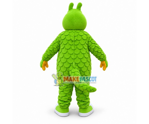 Green Dragon Full of Scales Mascot Costume Green Dragon Full of Scales Mascot Costume