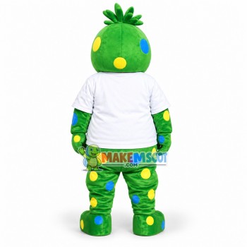 Grass Monster With Colored Dots Mascot Costume Grass Monster With Colored Dots Mascot Costume