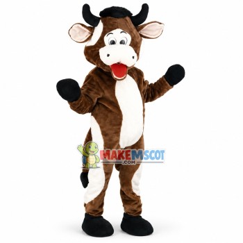 Brown Soft Cow Mascot Costume