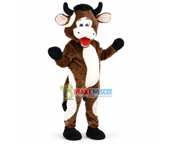 Brown Soft Cow Mascot Costume Brown Soft Cow Mascot Costume